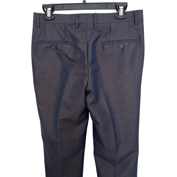 Mexx | Navy Blue Dress Tuxedo Pants Iridescent Gold Overlay 36R Fits Like 30” - Picture 6 of 8